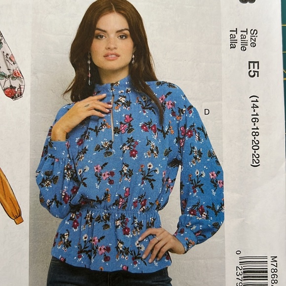 McCall Sewing Pattern - Top M7868 - Picture 9 of 9